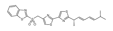 4-(2''-benzothiazolyl)sulfonylmethyl-2'-[(1'''S),6'''-dimethylhepta-(2'''E),(4'''E)-dienyl]-2,4'-bithiazole结构式