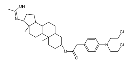 17-acetamido-5-androstan-3-ol-4-bis(2-chloroethyl)aminophenylacetate structure