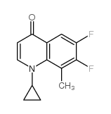 1-CYCLOPROPYL-4-OXO-6,7-DIFLUORO-8-METHYL-QUINOLIN结构式