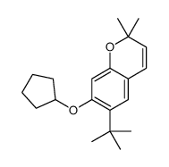 6-tert-butyl-7-cyclopentyloxy-2,2-dimethylchromene结构式