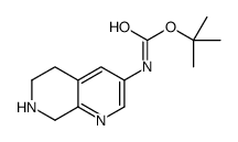 2-Methyl-2-propanyl 5,6,7,8-tetrahydro-1,7-naphthyridin-3-ylcarba mate结构式