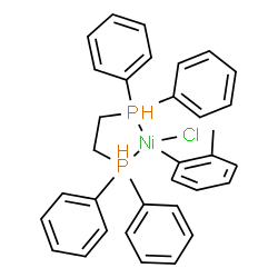 顺式-[1,2-双(二苯基膦基)乙烷](2-甲基苯基)镍(II)氯化物结构式