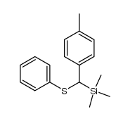 trimethyl((phenylthio)(p-tolyl)methyl)silane Structure