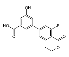 3-(4-ethoxycarbonyl-3-fluorophenyl)-5-hydroxybenzoic acid Structure