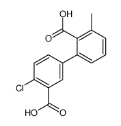 2-(3-carboxy-4-chlorophenyl)-6-methylbenzoic acid Structure