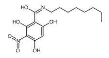 N-octyl-3-nitro-2,4,6-trihydroxybenzamide结构式