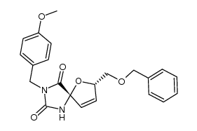 (2S,5S)-2-benzyloxymethyl-8-(4-methoxybenzyl)-1-oxa-6,8-diazaspiro[4,4]nonane-3-ene-7,9-dione结构式