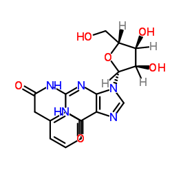 N2-苯乙酰鸟嘌呤核苷结构式