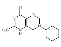 3-cyclohexyl-9-methyl-5-oxa-3,8,10-triazabicyclo[4.4.0]deca-8,11-dien-7-one结构式