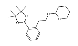 4,4,5,5-tetramethyl-2-(2-(2-((tetrahydro-2H-pyran-2-yl)oxy)ethyl)phenyl)-1,3,2-dioxaborolane Structure