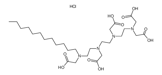 N-dodecyl-3,6-diazaoctane-1,8-diamine-N,N',N',3,6-pentaacetic acid tetrahydrochloride Structure