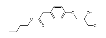 1-[p-[(butoxycarbonyl)methyl]phenoxy]-3-chloropropan-2-ol结构式