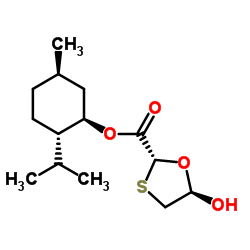 (2R,5R)-5-Hydroxy-1,3-oxathiolane-2-carboxylic acid (1R,2S,5R)-5-methyl-2-(1-methylethyl)cyclohexyl ester structure