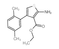 Ethyl 2-amino-4-(2,5-dimethylphenyl)thiophene-3-carboxylate结构式