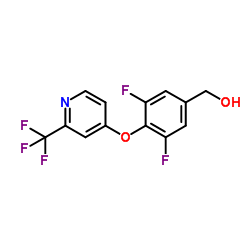 Benzenemethanol, 3,5-difluoro-4-[[2-(trifluoromethyl)-4-pyridinyl]oxy]-结构式