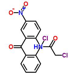 2-(2-Chloroacetamido)-5-nitro-2'-chlorobenzophenone structure