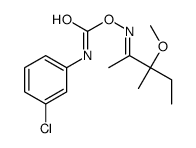 [(E)-(3-methoxy-3-methylpentan-2-ylidene)amino] N-(3-chlorophenyl)carbamate Structure