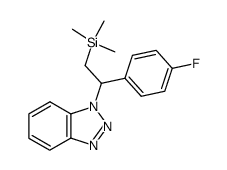 1-(1-(4-fluorophenyl)-2-(trimethylsilyl)ethyl)-1H-benzo[d][1,2,3]triazole structure