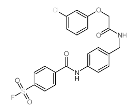 Benzenesulfonyl fluoride,4-[[[4-[[[2-(3-chlorophenoxy)acetyl]amino]methyl]phenyl]amino]carbonyl]-结构式