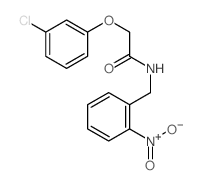 2-(3-chlorophenoxy)-N-[(2-nitrophenyl)methyl]acetamide Structure