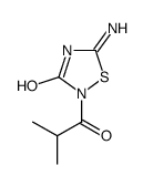 1,2,4-Thiadiazol-3(2H)-one,5-amino-2-(2-methyl-1-oxopropyl)- Structure