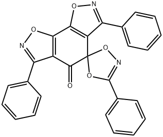 3,3',6-Triphenylspiro[benzo[1,2-d:4,3-d']diisoxazole-4(5H),5'-[1,4,2]dioxazol]-5-one结构式