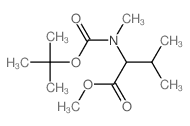 L-Valine,N-[(1,1-dimethylethoxy)carbonyl]-N-methyl-, methyl ester structure