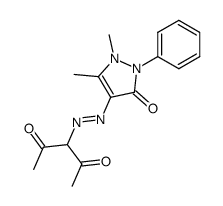 3-(1,5-dimethyl-3-oxo-2-phenyl-2,3-dihydro-1H-pyrazol-4-ylazo)pentane-2,4-dione结构式