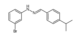 3-bromo-N-[(E)-(4-propan-2-ylphenyl)methylideneamino]aniline Structure