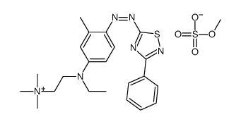 [2-[ethyl[3-methyl-4-[(3-phenyl-1,2,4-thiadiazol-5-yl)azo]phenyl]amino]ethyl]trimethylammonium methyl sulphate structure