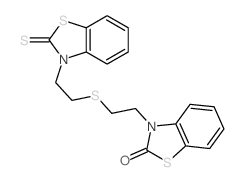 2(3H)-Benzothiazolone,3-[2-[[2-(2-thioxo-3(2H)-benzothiazolyl)ethyl]thio]ethyl]- Structure