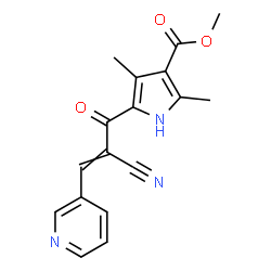 1H-Pyrrole-3-carboxylicacid,5-[2-cyano-1-oxo-3-(3-pyridinyl)-2-propenyl]-2,4-dimethyl-,methylester(9CI) picture