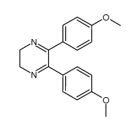 5,6-bis(4-methoxyphenyl)-2,3-dihydropyrazine结构式