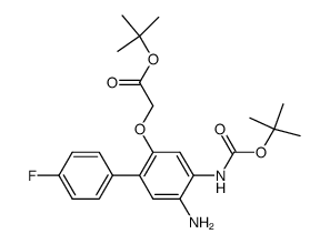 (5-amino-4-tert.-butoxycarbonylamino-4'-fluoro-biphenyl-2-yloxy)-acetic acid tert.-butyl ester Structure