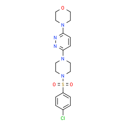 4-(6-{4-[(4-chlorophenyl)sulfonyl]piperazin-1-yl}pyridazin-3-yl)morpholine structure