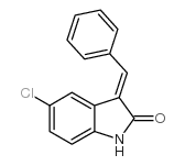 5-氯-1,3-二氢-3-(苯基亚甲基)-2H-吲哚-2-酮结构式