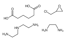 N'-(2-aminoethyl)ethane-1,2-diamine,2-(chloromethyl)oxirane,ethane-1,2-diamine,hexanedioic acid Structure