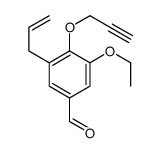 3-ethoxy-5-prop-2-enyl-4-prop-2-ynoxybenzaldehyde structure