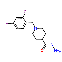 1-(2-Chloro-4-fluorobenzyl)-4-piperidinecarbohydrazide Structure