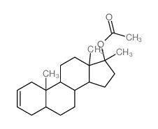 (10,13,17-trimethyl-1,4,5,6,7,8,9,11,12,14,15,16-dodecahydrocyclopenta[a]phenanthren-17-yl) acetate structure