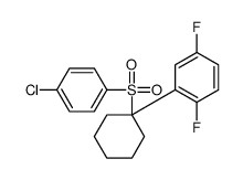 2-[1-(4-chlorophenyl)sulfonylcyclohexyl]-1,4-difluorobenzene Structure