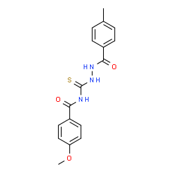 4-methoxy-N-{[2-(4-methylbenzoyl)hydrazino]carbonothioyl}benzamide Structure