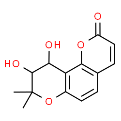 9,10-Dihydro-9,10-dihydroxy-8,8-dimethyl-2H,8H-benzo[1,2-b:3,4-b']dipyran-2-one Structure