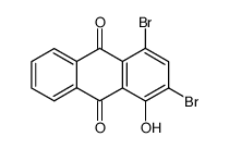 2,4-dibromo-1-hydroxyanthracene-9,10-dione Structure