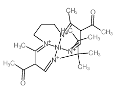 1-(14-acetyl-2,2,3,3,7,13-hexamethyl-1,4,8,12-tetrazacyclopentadeca-4,7,12,15-tetraen-6-yl)ethanone; nickel结构式