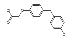 p-(p'-chlorobenzyl)-phenoxy acetyl chloride Structure