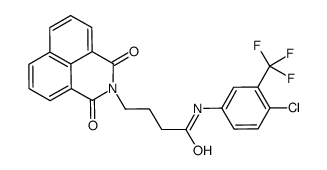 N-[4-chloro-3-(trifluoromethyl)phenyl]-4-(1,3-dioxobenzo[de]isoquinolin-2-yl)butanamide Structure