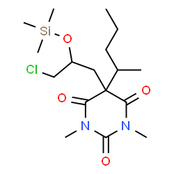 5-[3-Chloro-2-(trimethylsiloxy)propyl]-1,3-dimethyl-5-(1-methylbutyl)-2,4,6(1H,3H,5H)-pyrimidinetrione Structure