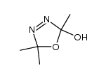 2-Hydroxy-2,5,5-trimethyl-Δ3-1,3,4-oxadiazolin Structure