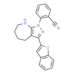 Benzonitrile, 2-[3-(2-benzofuranyl)-5,6,7,8-tetrahydropyrazolo[3,4-b]azepin-1(4H)-yl]- (9CI)结构式